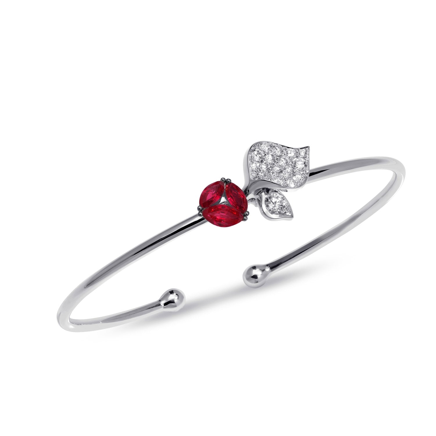 À FLEUR DE PARIS flexible Ruby Bangle