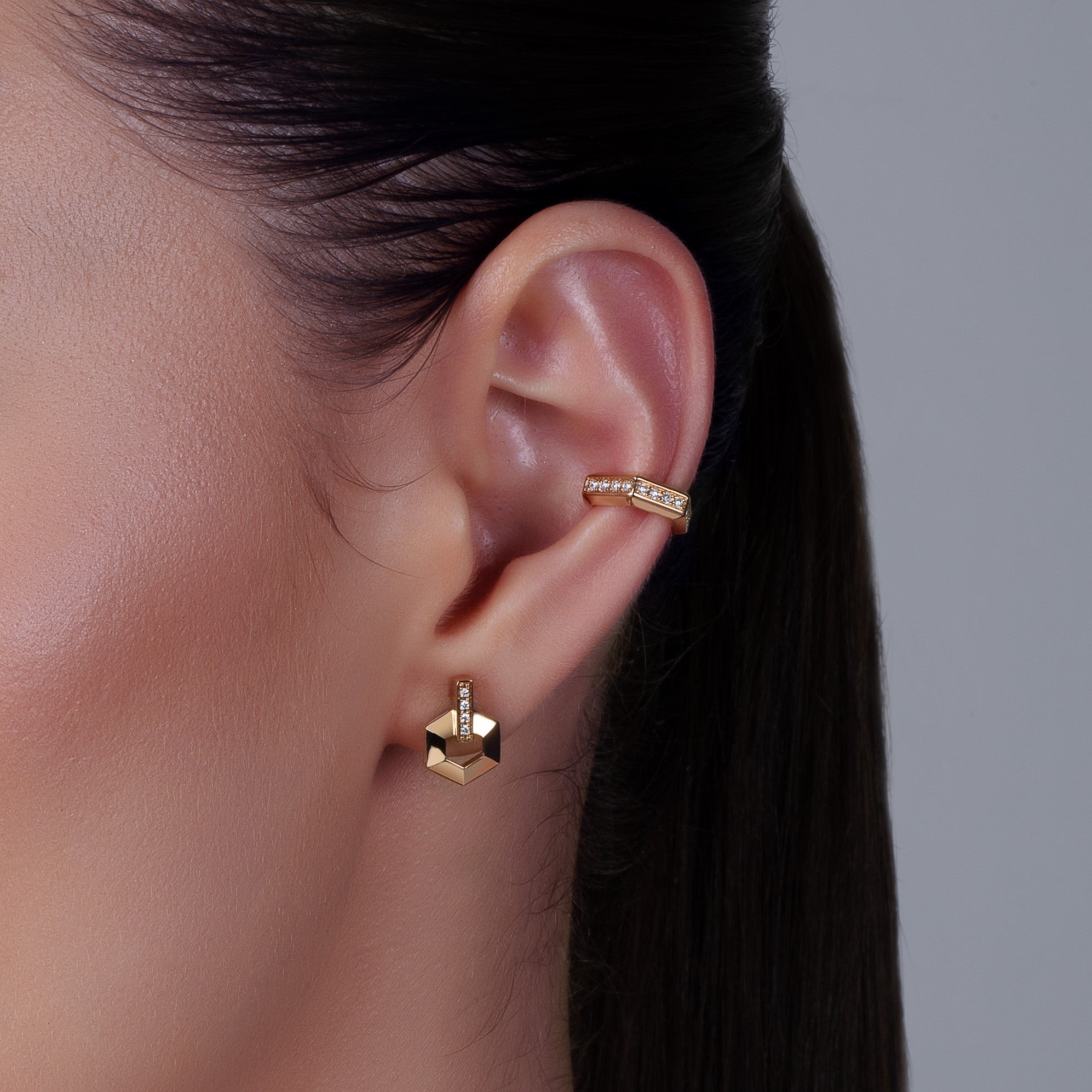 HONEY HONEY Ear Cuff with Diamonds